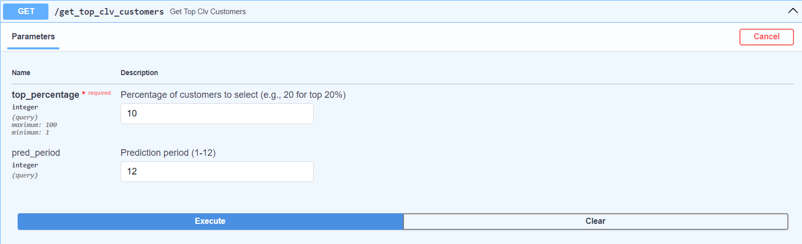 /get_top_churn_clv_customers result